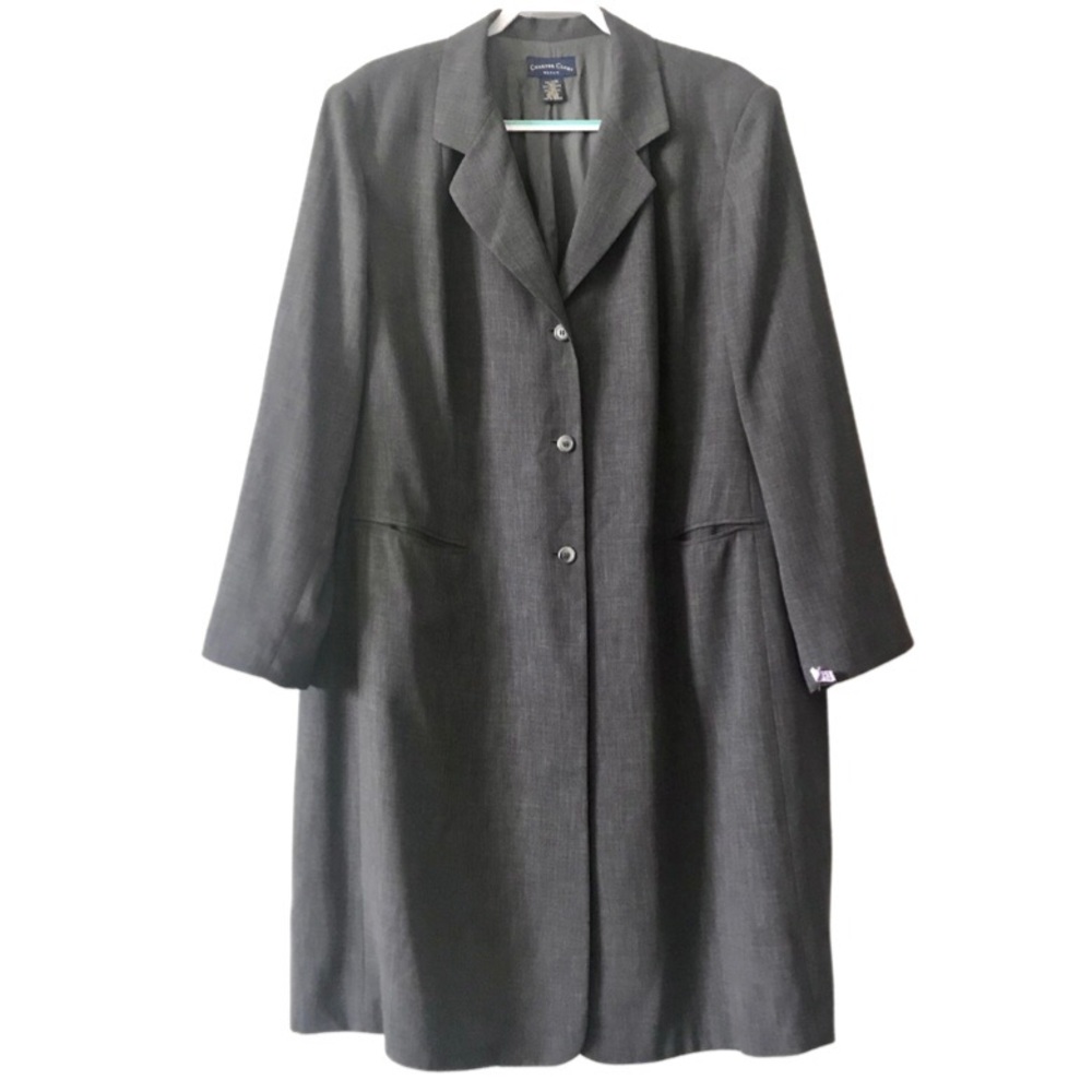 Grey Midi Overcoat/Suiting Jacket - image 2